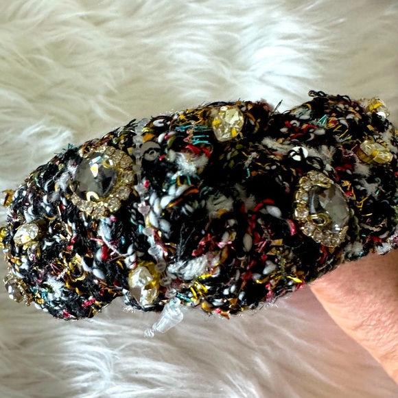 Top It Off Plaid Rhinestones Embellished Headband - Picture 7 of 11